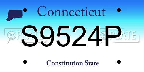 S9524P Connecticut License Plate