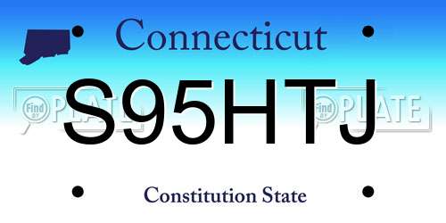 S95HTJ Connecticut License Plate