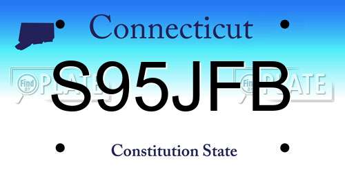 S95JFB Connecticut License Plate