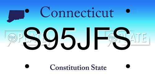 S95JFS Connecticut License Plate
