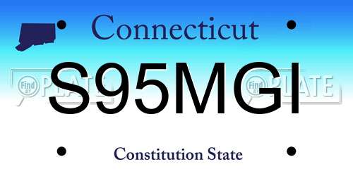 S95MGI Connecticut License Plate