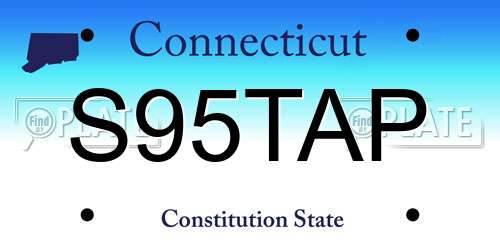 S95TAP Connecticut License Plate