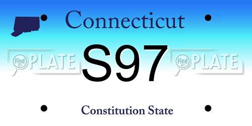 S97 Connecticut License Plate