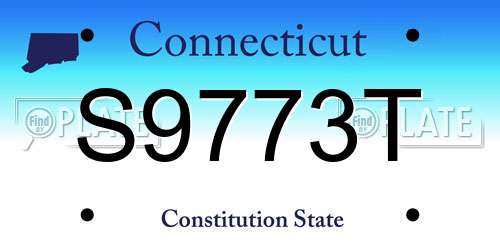 S9773T Connecticut License Plate