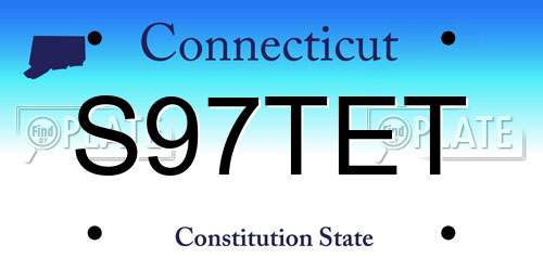 S97TET Connecticut License Plate