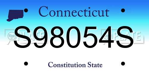 S98054S Connecticut License Plate
