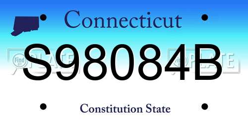 S98084B Connecticut License Plate