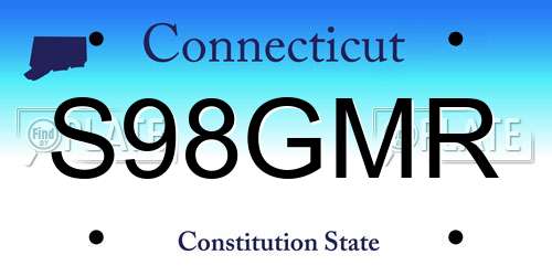S98GMR Connecticut License Plate