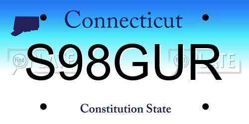 S98GUR Connecticut License Plate