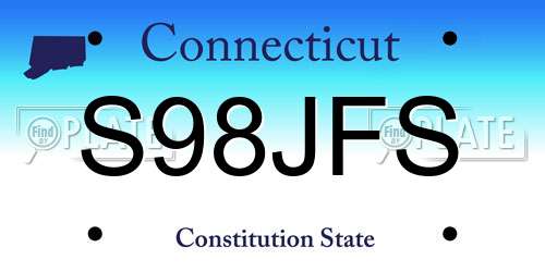 S98JFS Connecticut License Plate