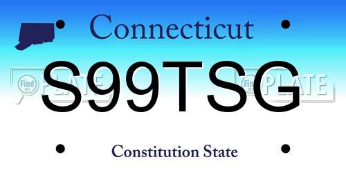 S99TSG Connecticut License Plate