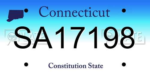SA17198 Connecticut License Plate