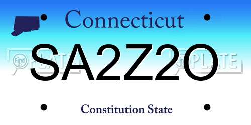 SA2Z2O Connecticut License Plate