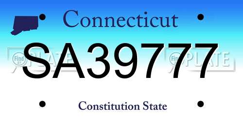 SA39777 Connecticut License Plate