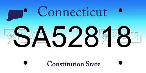 SA52818 Connecticut License Plate