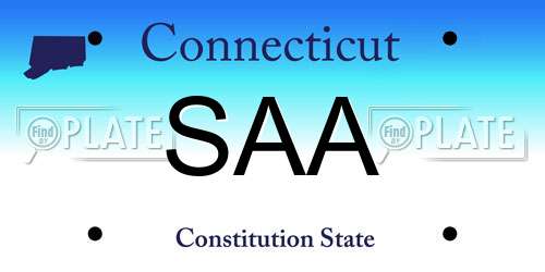SAA Connecticut License Plate