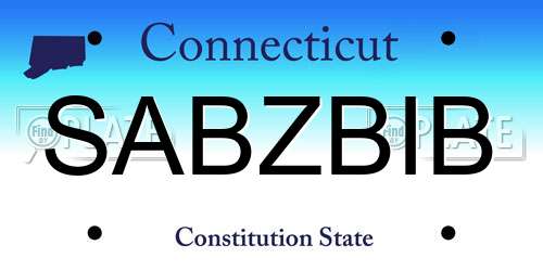 SABZBIB Connecticut License Plate