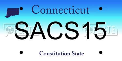 SACS15 Connecticut License Plate