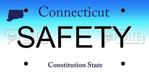 SAFETY Connecticut License Plate
