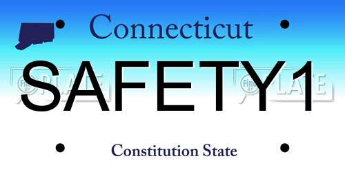 SAFETY1 Connecticut License Plate