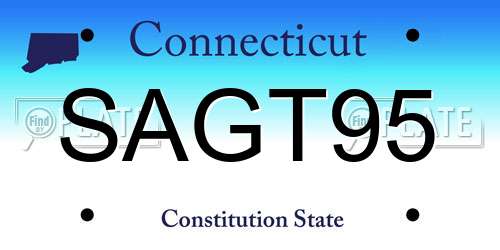 SAGT95 Connecticut License Plate