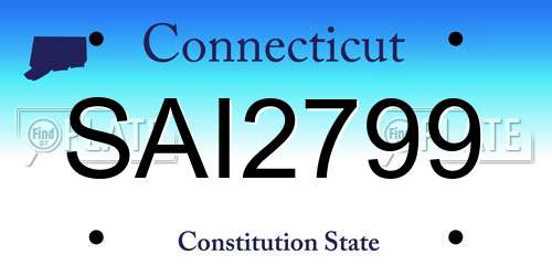 SAI2799 Connecticut License Plate