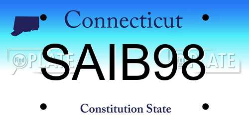 SAIB98 Connecticut License Plate