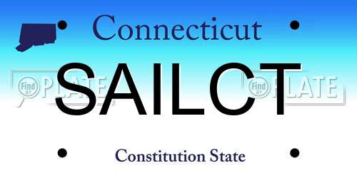 SAILCT Connecticut License Plate