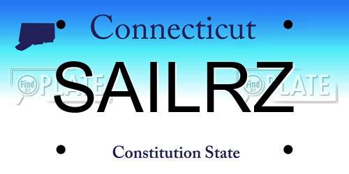 SAILRZ Connecticut License Plate