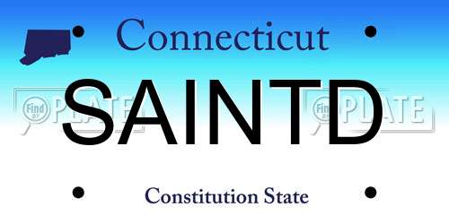 SAINTD Connecticut License Plate