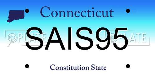 SAIS95 Connecticut License Plate
