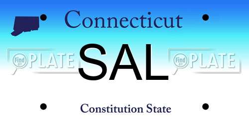 SAL Connecticut License Plate
