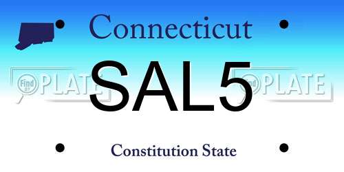 SAL5 Connecticut License Plate