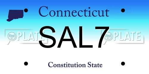 SAL7 Connecticut License Plate