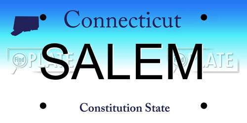 SALEM Connecticut License Plate