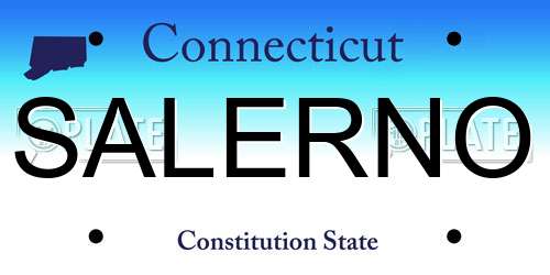 SALERNO Connecticut License Plate