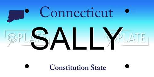 SALLY Connecticut License Plate