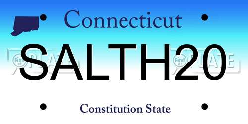 SALTH20 Connecticut License Plate