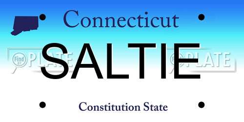SALTIE Connecticut License Plate