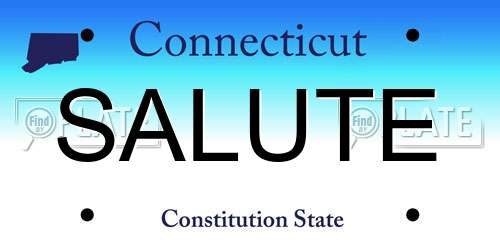 SALUTE Connecticut License Plate