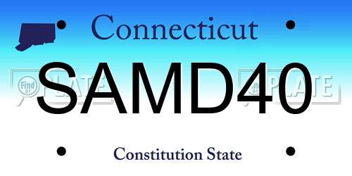 SAMD40 Connecticut License Plate
