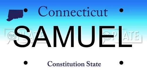 SAMUEL Connecticut License Plate