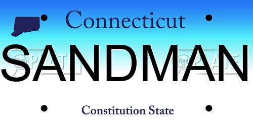 SANDMAN Connecticut License Plate