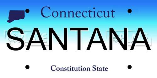 SANTANA Connecticut License Plate