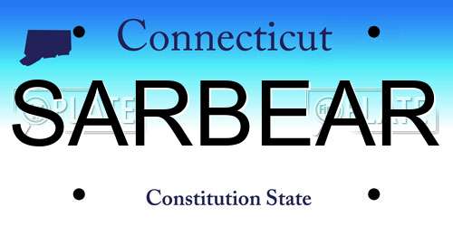 SARBEAR Connecticut License Plate
