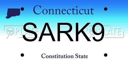SARK9 Connecticut License Plate