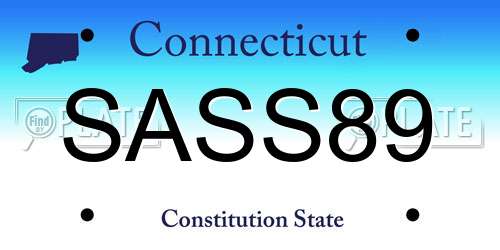 SASS89 Connecticut License Plate