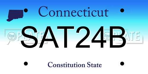SAT24B Connecticut License Plate
