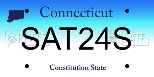 SAT24S Connecticut License Plate