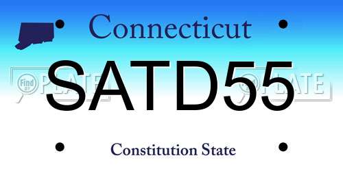 SATD55 Connecticut License Plate